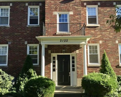 Front Yard: As soon as you arrive, you and your loved ones will be greeted by the lovely brick exterior of the apartment.