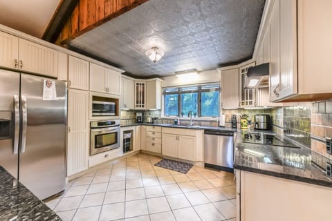 Kitchen is fully stocked with everything you need for family meals.