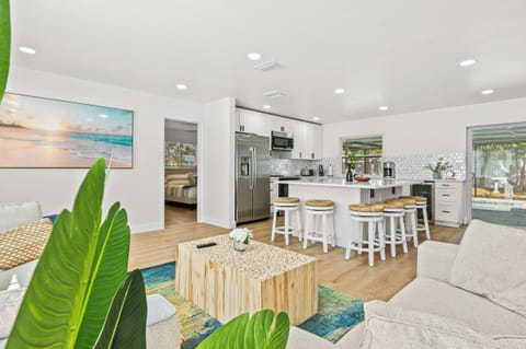 View of the kitchen from the living room 