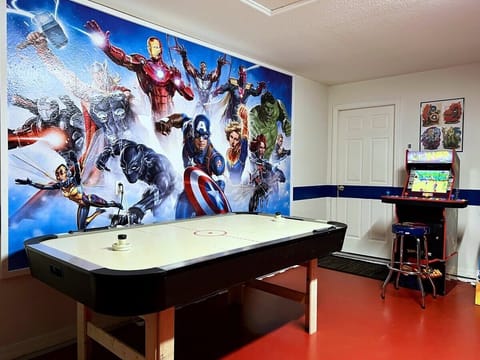 The game room is the perfect place for family fun, offering hours of entertainment and friendly competition for guests of all ages.