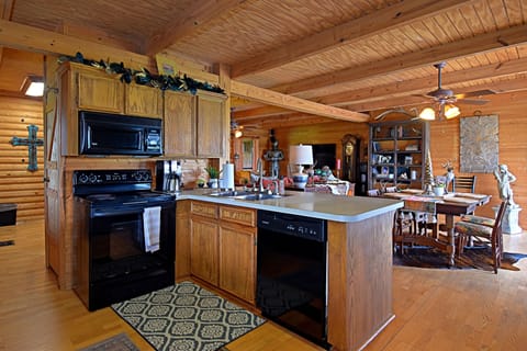 Dishwasher, stove, fridge, microwave, coffee maker