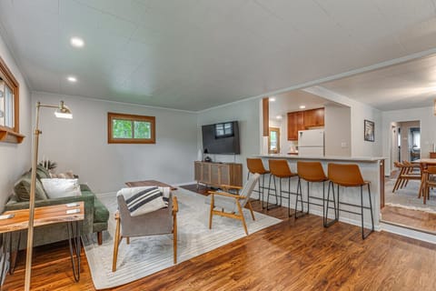 Living Room with Roku Smart TV