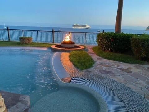 One of 5 hot tubs on property!