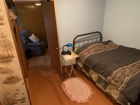 Full size bed,  bedroom