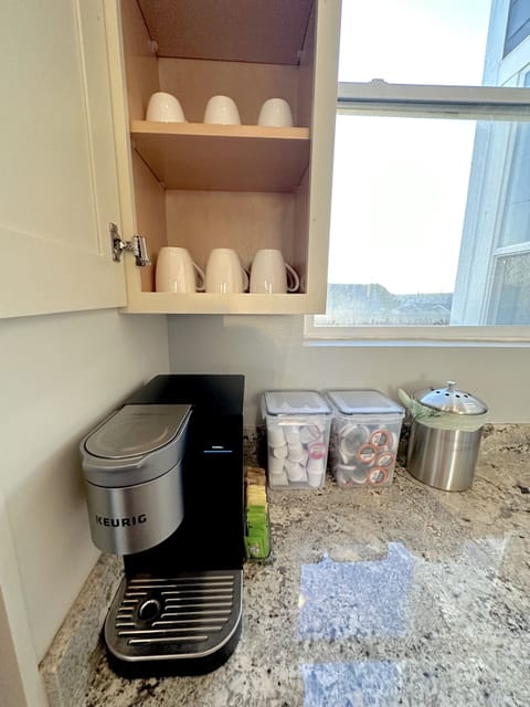 The Keurig coffee maker can make your morning coffee or tea and it can dispense hot water for oatmeal and other foods