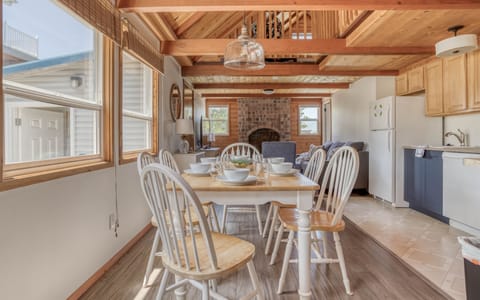Dining Area with woody accents