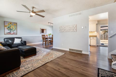 Front living room and dining room