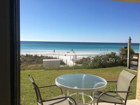 Your  patio  table, patio right near the beach access 
