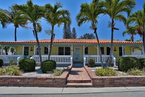 Three connected fully updated one bedroom, one bath units, with covered porch.