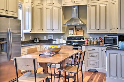 Main Floor Kitchen: full fridge, double ovens, microwave, dishwasher, enough Dropps dishwasher pods to get you started, toaster oven, blender, Instantpot, crockpot, hand mixer, waffle maker, popcorn maker, baking supplies, roaster & grill utensils