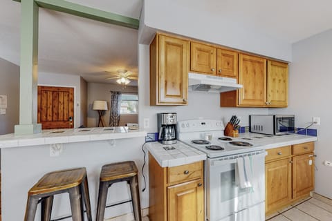 Traditional drip coffee maker with local Pinon coffee