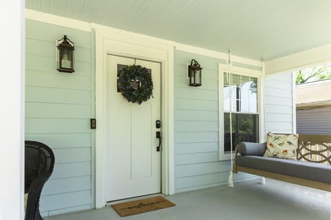 Front door with keyless entry 