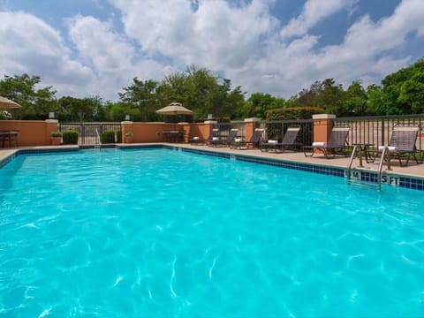 Cool off in the sparkling outdoor pool on sunny days.