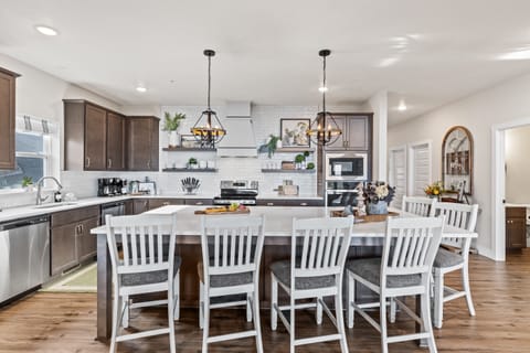 Cook your meals while family gathers around the kitchen island