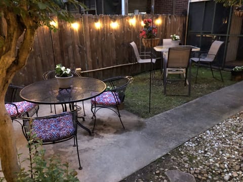 Outdoor Lighted Patio Seating