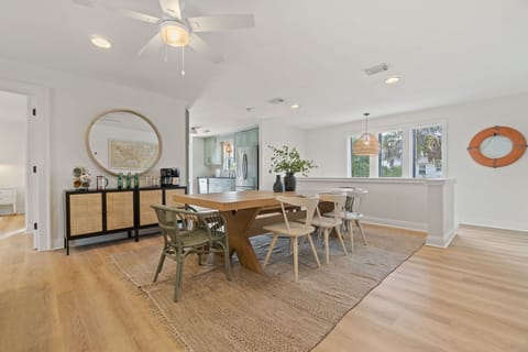 Just upstairs you'll find dining area and coffee bar