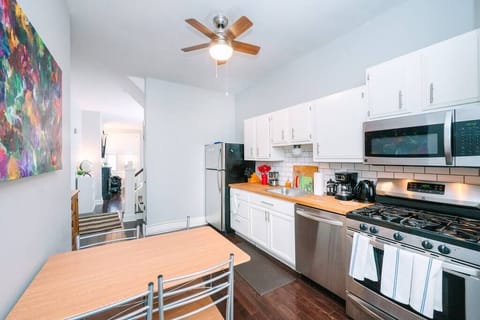 Fully stocked kitchen and dining