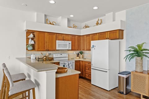Fully equipped kitchen with ocean views
