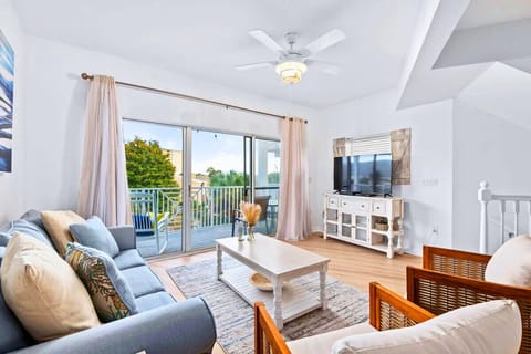 Living Area w/ sofa sleeper & Balcony