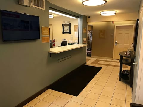 Check in smoothly at a bright lobby with helpful service.