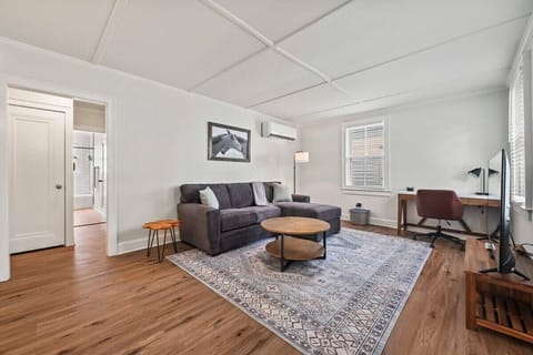 View from Living room down towards the Bathroom/Bedrooms