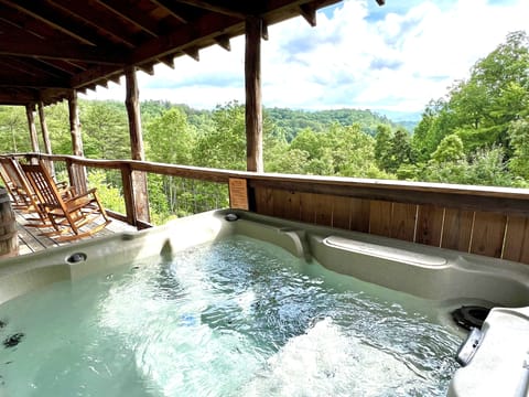 Tub, Hot Tub, House, Porch, Nature