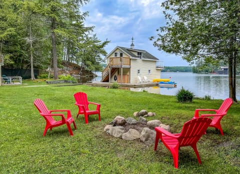 Firepit and boathouse