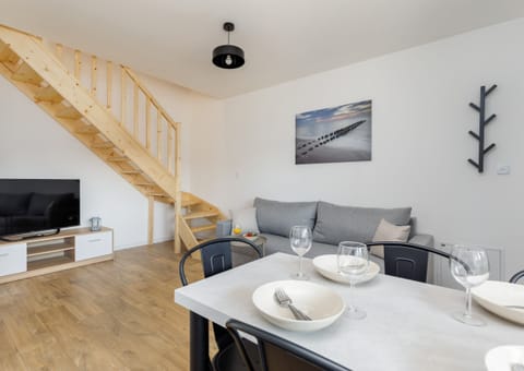 Living room with television.