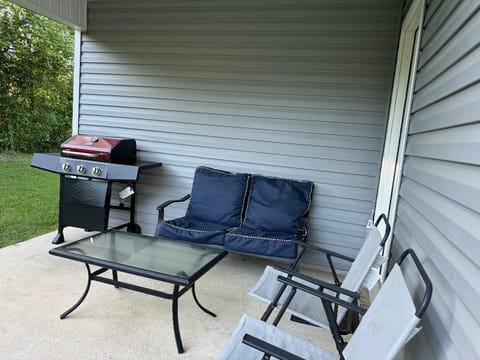 back porch with grill