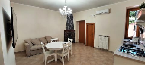 living room with sofa bed