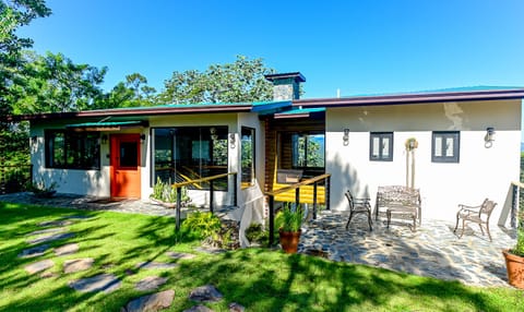 The front of Orange Door Mountain Villa