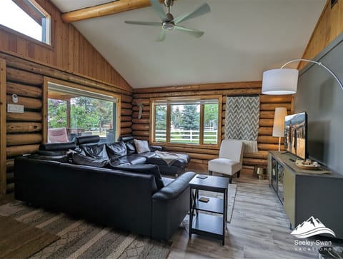 Sectional sofa and large-screen TV