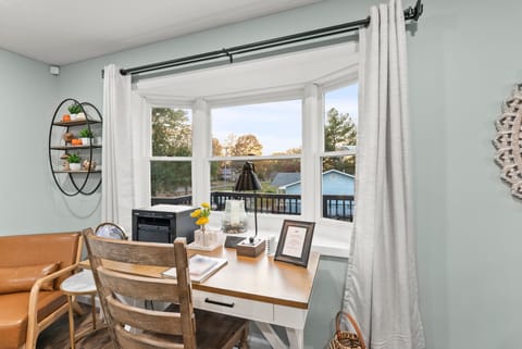 Work Station- Spacious and inviting, the main living area/work station is perfect busy workers