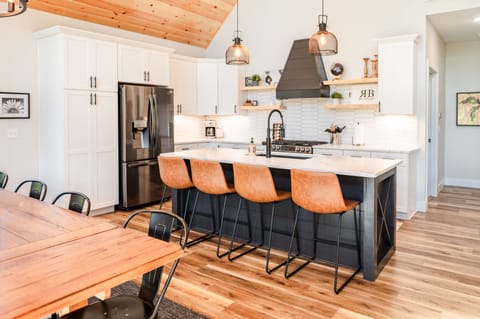 Fully stocked kitchen with high end appliances