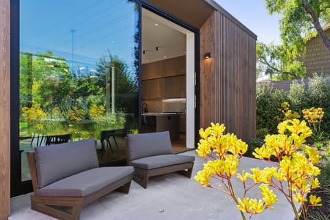 This is the perfect place to have a cup of coffee as you enjoy our wild garden.