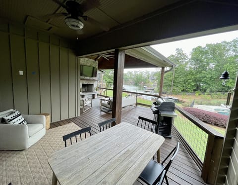 Grill and covered outdoor dining area
