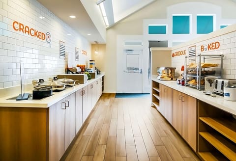Enjoy a relaxed breakfast with plenty of space to linger.
