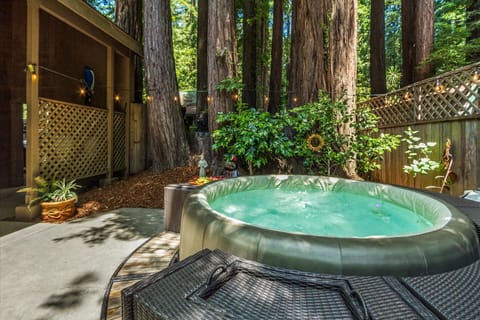 Hot Tub for relaxation among the trees