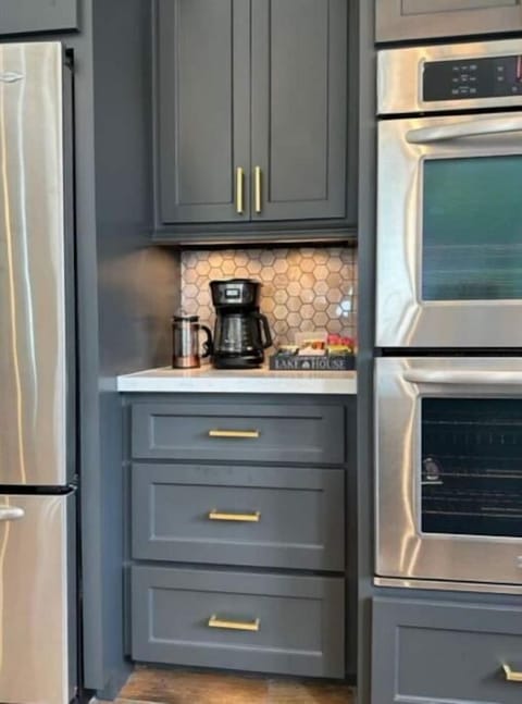 Coffee and tea staton with supplies to get you started.