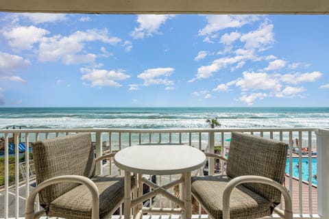 Your 24/7 View - Balcony. Direct Beach & Ocean View. View of Pool.