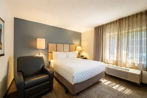 Unwind in a sunlit room with plush, cloud-soft bedding.