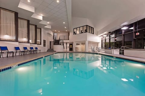 Dive into your stay with a sparkling indoor pool escape
