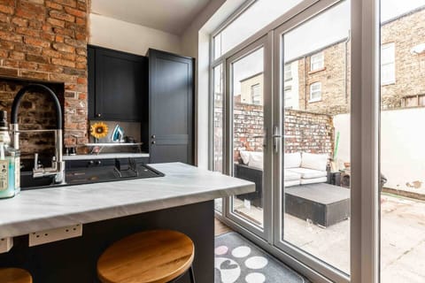 Fully Fitted Kitchen with everything you need to enjoy a lovely stay, including ample counter space.