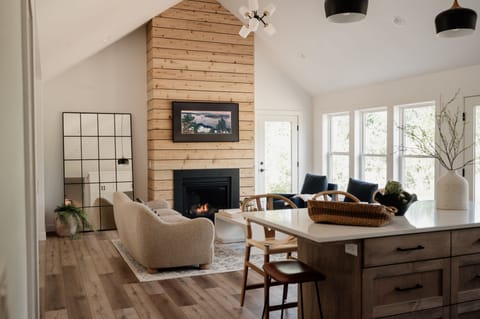 Embrace contemporary elegance in modern living room.