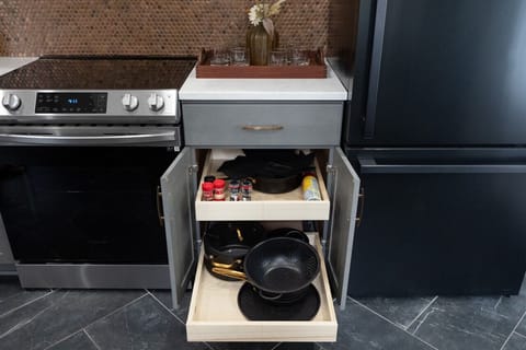 Fully stocked kitchen