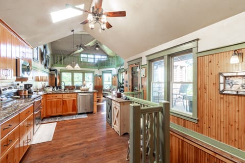 Kitchen with in-floor heating throughout