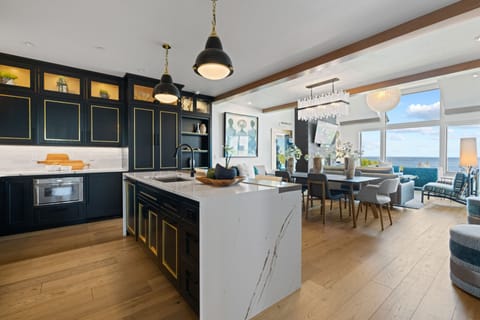 Kitchen. Thermador appliances. Built in beverage cooler.