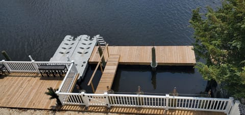 View of the lagoon and dock area.