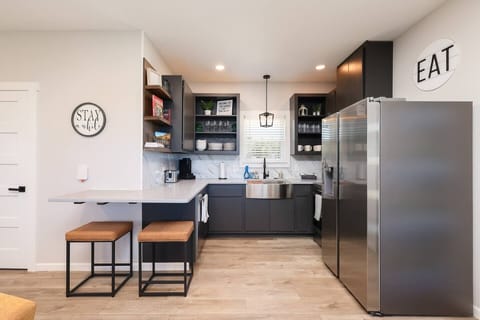 Full size kitchen ready for any meal you’d like to prepare.  Stocked with coffee and all the basic cooking needs.