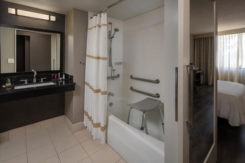 Enjoy added comfort with accessible tub seating and grab bars.